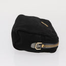 PRADA Pouch Nylon Canvas 3 Set Black Pink khaki Auth 152422-11