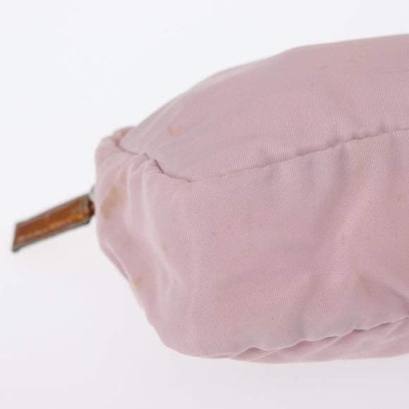 PRADA Pouch Nylon Canvas 3 Set Black Pink khaki Auth 152422