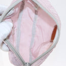 PRADA Pouch Nylon Canvas 3 Set Black Pink khaki Auth 152422-22