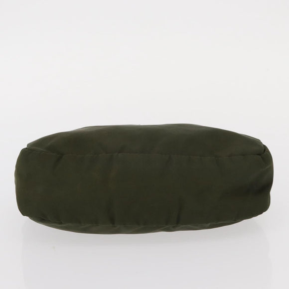 PRADA Pouch Nylon Canvas 3 Set Black Pink khaki Auth 152422