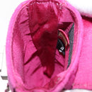 CHANEL Choco Bar Line Chain Phone Case Suede Purple Silver CC Auth 152423-20