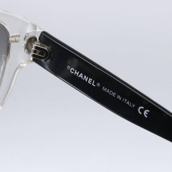 CHANEL Sunglasses plastic Black CC Auth 152424