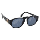 CHANEL Sunglasses plastic Black CC Auth 152425-1