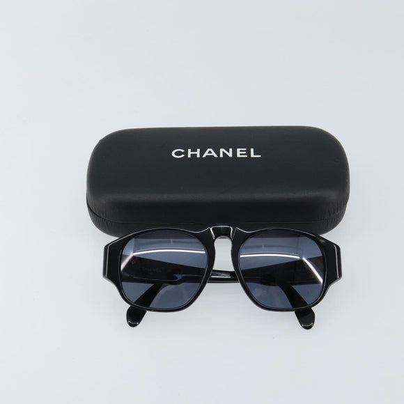 CHANEL Sunglasses plastic Black CC Auth 152425