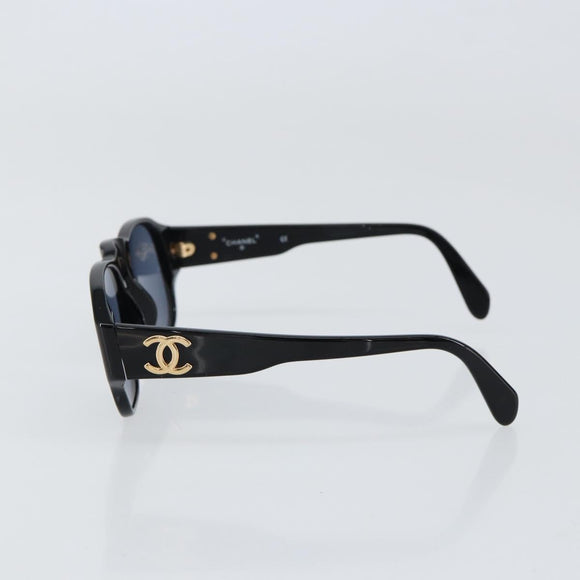 CHANEL Sunglasses plastic Black CC Auth 152425