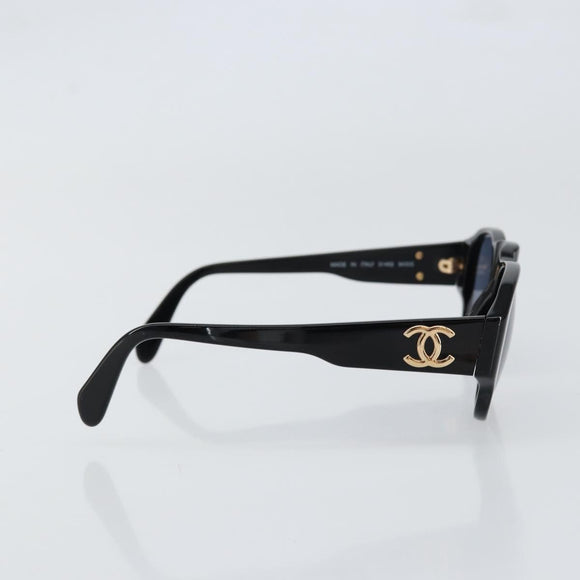 CHANEL Sunglasses plastic Black CC Auth 152425