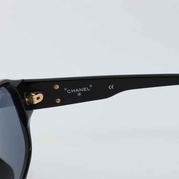CHANEL Sunglasses plastic Black CC Auth 152425