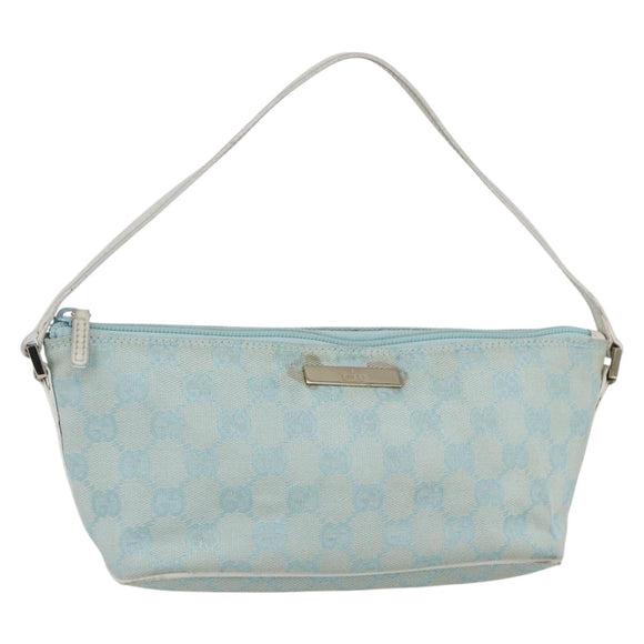 GUCCI GG Canvas Accessory Pouch Peppermint Gold 039 1103 Auth 152427