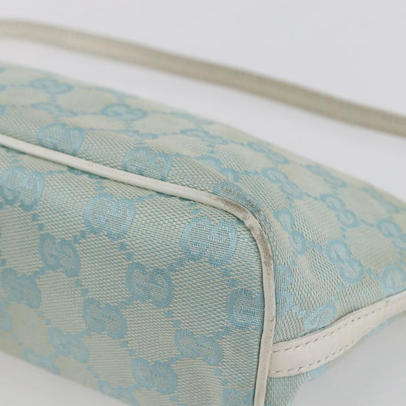 GUCCI GG Canvas Accessory Pouch Peppermint Gold 039 1103 Auth 152427