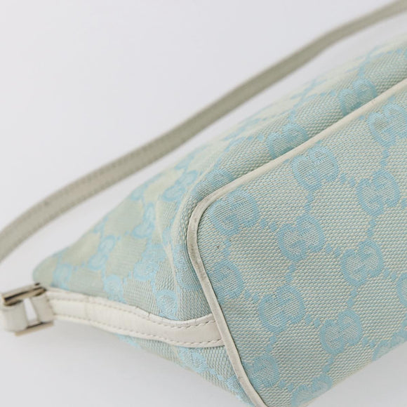 GUCCI GG Canvas Accessory Pouch Peppermint Gold 039 1103 Auth 152427