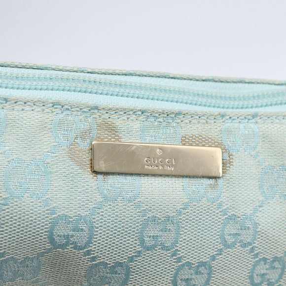 GUCCI GG Canvas Accessory Pouch Peppermint Gold 039 1103 Auth 152427