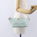 GUCCI GG Canvas Accessory Pouch Peppermint Gold 039 1103 Auth 152427-21