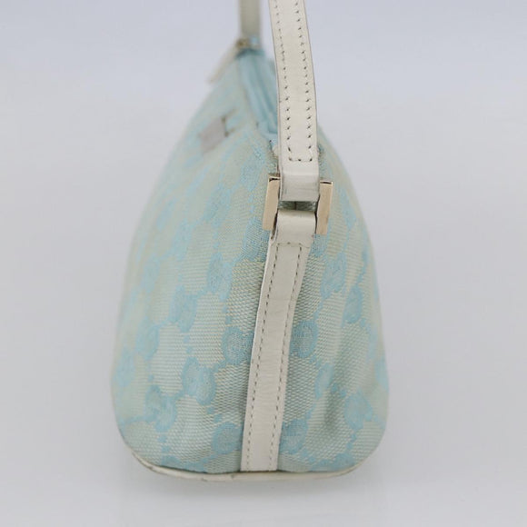 GUCCI GG Canvas Accessory Pouch Peppermint Gold 039 1103 Auth 152427