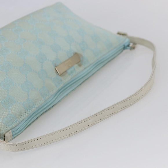 GUCCI GG Canvas Accessory Pouch Peppermint Gold 039 1103 Auth 152427