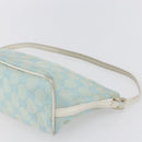 GUCCI GG Canvas Accessory Pouch Peppermint Gold 039 1103 Auth 152427-8