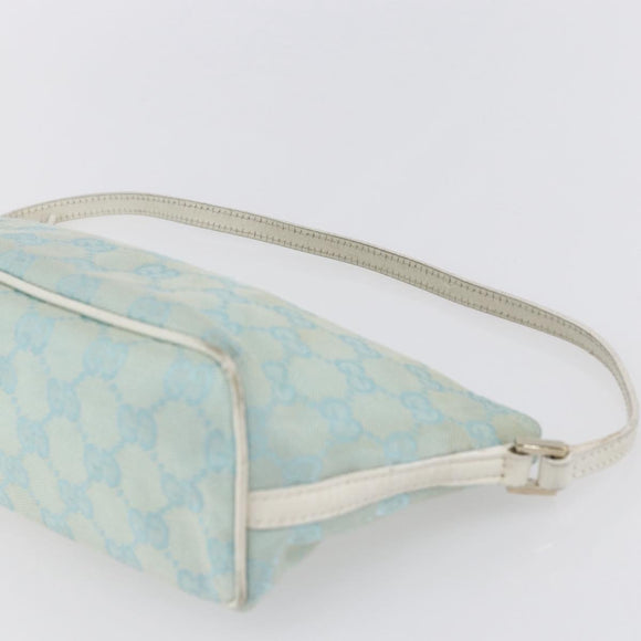GUCCI GG Canvas Accessory Pouch Peppermint Gold 039 1103 Auth 152427