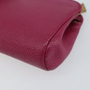 CHANEL COCO Mark Pouch Caviar Skin Pink Gold CC Auth 152429-15