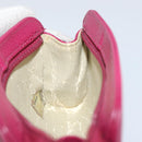 CHANEL COCO Mark Pouch Caviar Skin Pink Gold CC Auth 152429-17