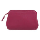 CHANEL COCO Mark Pouch Caviar Skin Pink Gold CC Auth 152429-2