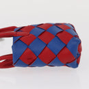 BOTTEGA VENETA INTRECCIATO Charm Leather Red Blue Auth 152431V-4