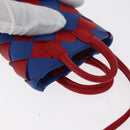 BOTTEGA VENETA INTRECCIATO Charm Leather Red Blue Auth 152431V-6