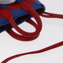 BOTTEGA VENETA INTRECCIATO Charm Leather Red Blue Auth 152431V-7