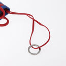 BOTTEGA VENETA INTRECCIATO Charm Leather Red Blue Auth 152431V-8