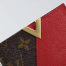 LOUIS VUITTON Monogram Porte Cartes Kimono Card Case Red M56172 LV Auth 152432-8