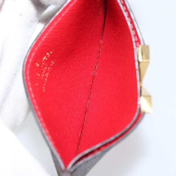 LOUIS VUITTON Monogram Porte Cartes Kimono Card Case Red M56172 LV Auth 152432