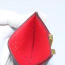 LOUIS VUITTON Monogram Porte Cartes Kimono Card Case Red M56172 LV Auth 152432-17