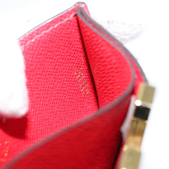 LOUIS VUITTON Monogram Porte Cartes Kimono Card Case Red M56172 LV Auth 152432