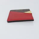 LOUIS VUITTON Monogram Porte Cartes Kimono Card Case Red M56172 LV Auth 152432-3