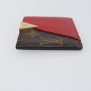 LOUIS VUITTON Monogram Porte Cartes Kimono Card Case Red M56172 LV Auth 152432-4