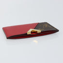 LOUIS VUITTON Monogram Porte Cartes Kimono Card Case Red M56172 LV Auth 152432-5