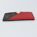 LOUIS VUITTON Monogram Porte Cartes Kimono Card Case Red M56172 LV Auth 152432-6