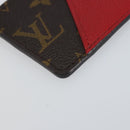 LOUIS VUITTON Monogram Porte Cartes Kimono Card Case Red M56172 LV Auth 152432-7