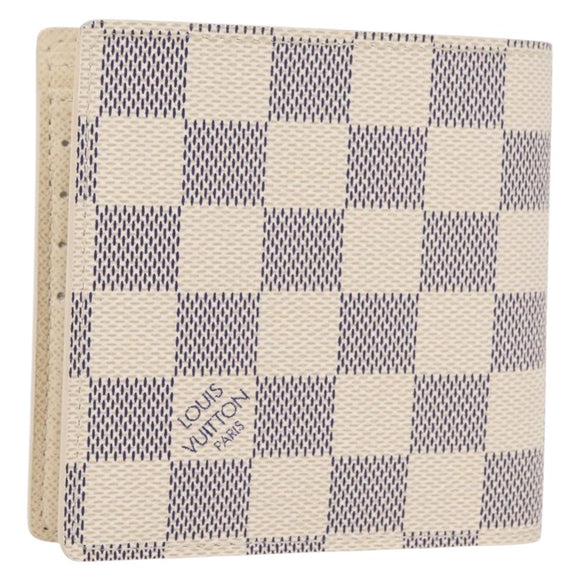 LOUIS VUITTON Damier Azur Porte Feuille Marco Bifold Wallet N60018 Auth 152433AV