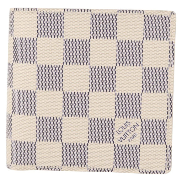 LOUIS VUITTON Damier Azur Porte Feuille Marco Bifold Wallet N60018 Auth 152433AV