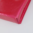 LOUIS VUITTON Monogram Vernis Green Cigarette Case Fusha Pink M91242 Auth 152434V-14