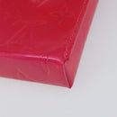 LOUIS VUITTON Monogram Vernis Green Cigarette Case Fusha Pink M91242 Auth 152434V-16