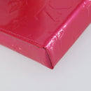 LOUIS VUITTON Monogram Vernis Green Cigarette Case Fusha Pink M91242 Auth 152434V-17