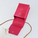 LOUIS VUITTON Monogram Vernis Green Cigarette Case Fusha Pink M91242 Auth 152434V-10