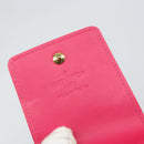 LOUIS VUITTON Monogram Vernis Green Cigarette Case Fusha Pink M91242 Auth 152434V-19