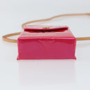 LOUIS VUITTON Monogram Vernis Green Cigarette Case Fusha Pink M91242 Auth 152434V-5