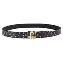LOUIS VUITTON Multicolor Ceinture Belt Black LV Auth 152435-1
