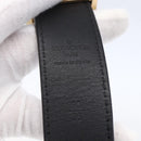 LOUIS VUITTON Multicolor Ceinture Belt Black LV Auth 152435-11
