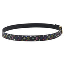 LOUIS VUITTON Multicolor Ceinture Belt Black LV Auth 152435-3