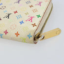 LOUIS VUITTON Monogram Multicolor Zippy Wallet Wallet White M60241 Auth 152436-15