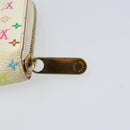 LOUIS VUITTON Monogram Multicolor Zippy Wallet Wallet White M60241 Auth 152436-8