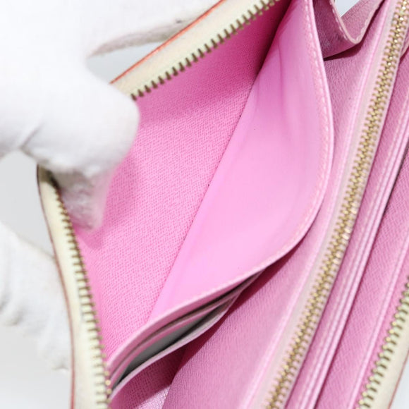 LOUIS VUITTON Monogram Multicolor Zippy Wallet Wallet White M60241 Auth 152436